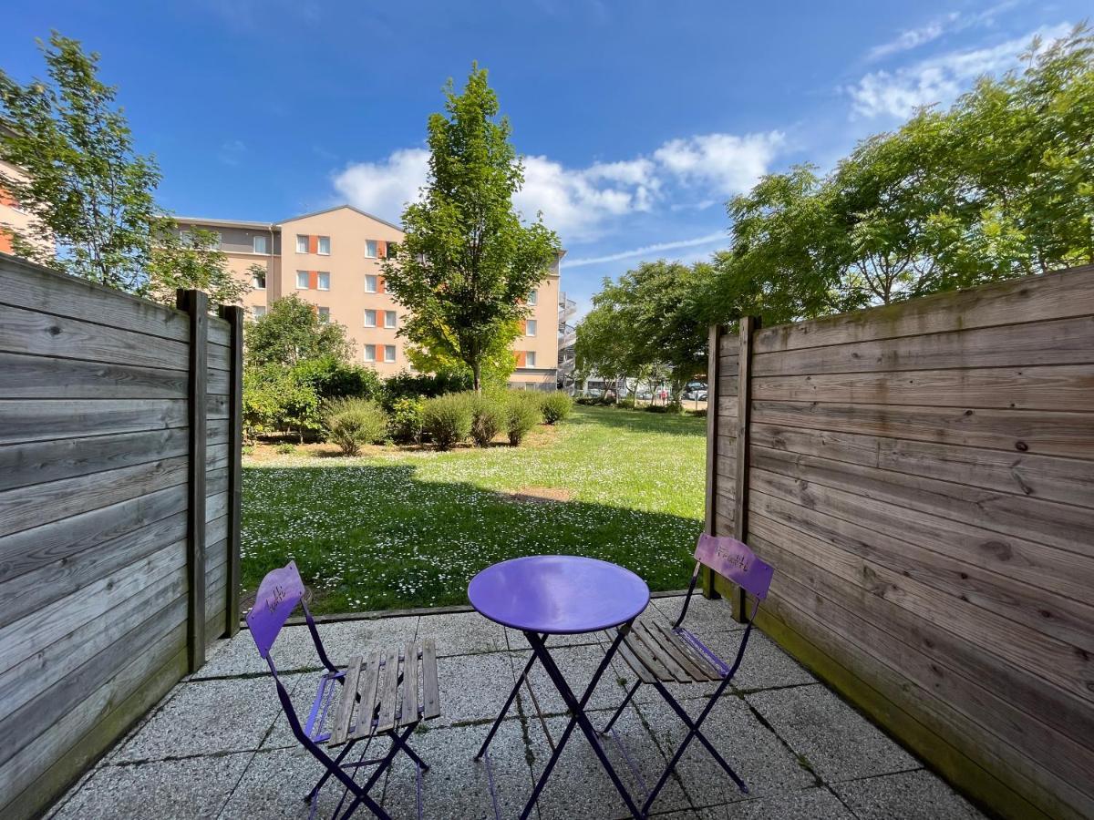 Acajou, Studio Avec Terrasse Et Parking Prive Caen Exterior foto